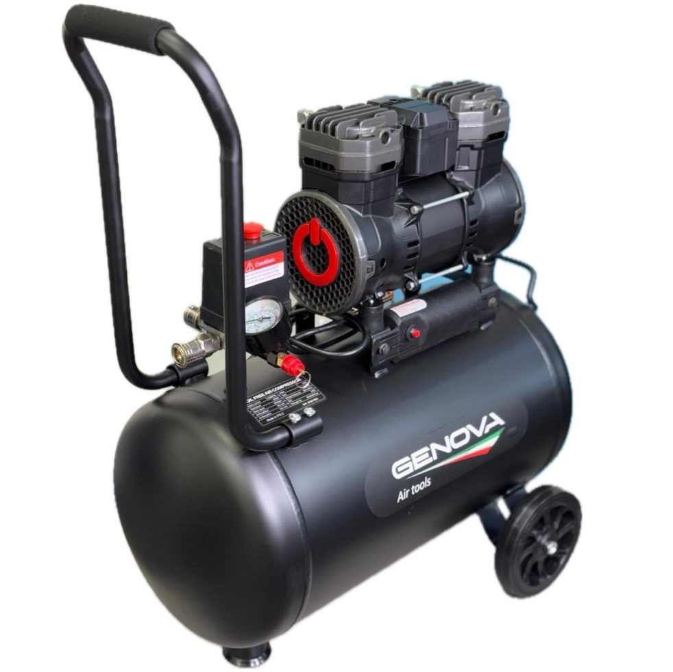 50Liters GENOVA Oil free Air Compressor مسترتولز کمپرسورباد 50 لیتری بدون روغن جنووا (Genova)
